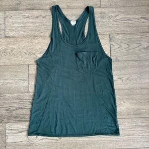 Wilfred Aritzia Forest Green Racerback Tank Top Size Small